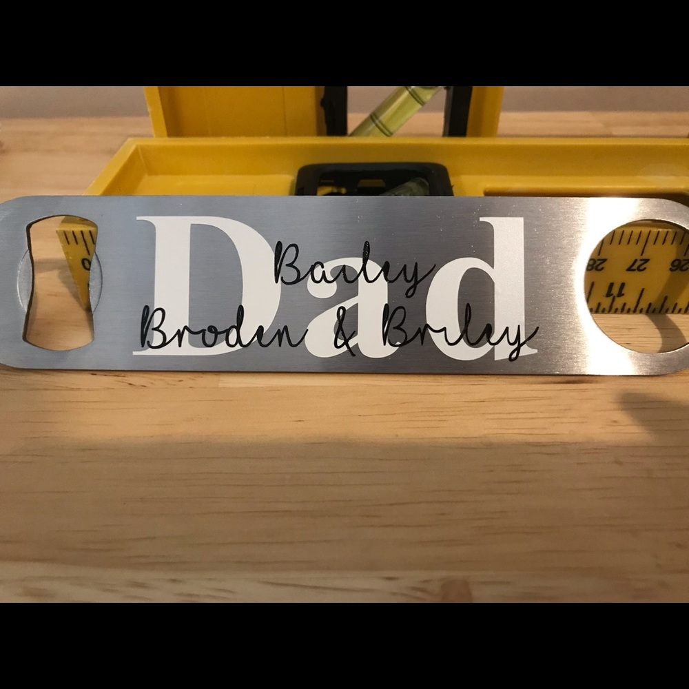 Personalized dad bottle openers